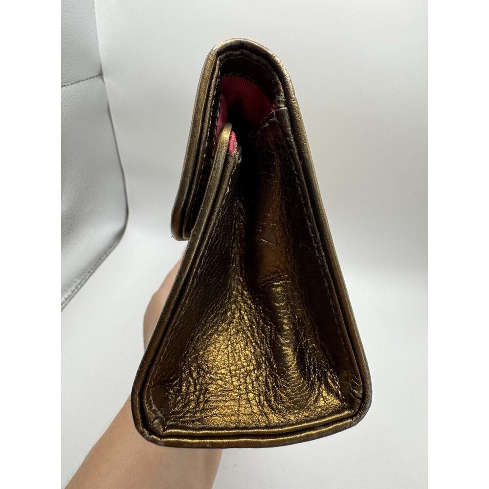 Vtg Rare Elaine Turner Straw Envelope Clutch Splatter Print Leather Trim Italy - Picture 3 of 11